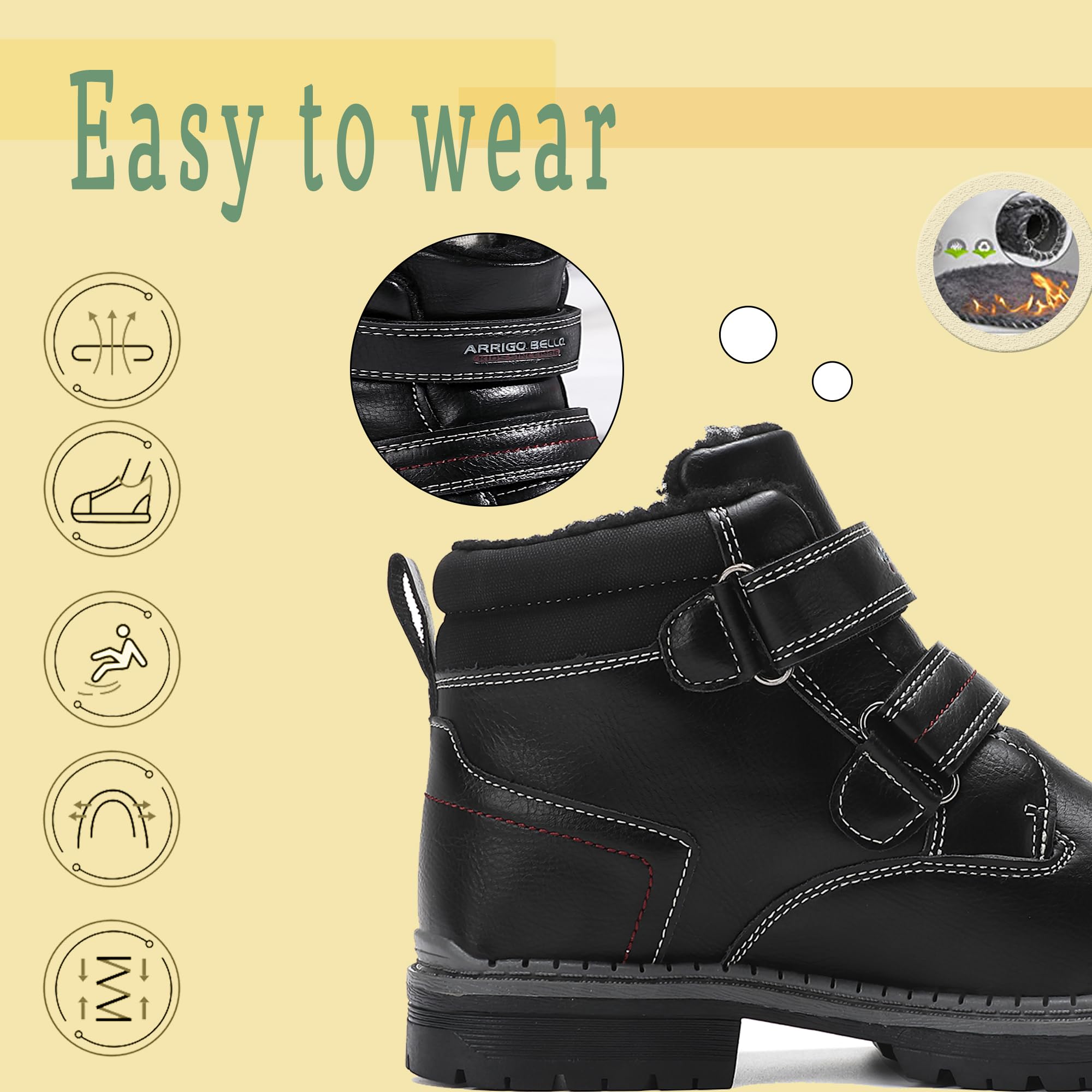 ARRIGO BELLO Stivali Bambina Invernali Scarponcini Bambino Neve Donna Caldo Antiscivolo Scarpe numeric 31-38