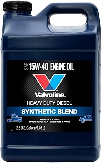 Valvoline Heavy Duty Synthetic Blend 15W-40 Diesel Engine Oil 2.5 Gallon - Extreme Wear Protection for Trucks & Fleets