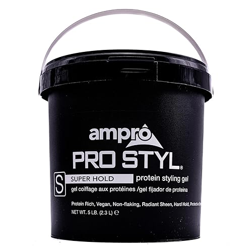 AmPro Pro Styl Styling Gel - Protege y fortalece tus hebras, sin descamación, sin alcohol, fórmula vegana, agarre flexible y táctil para todas las