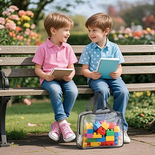 Miniatura 6 de 6 bolsas de almacenamiento de juguetes impermeables con cremallera, organizador de almacenamiento de juguetes transparente, organizador portátil