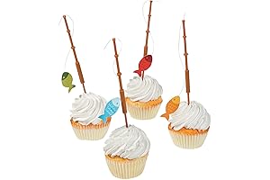 Enliven Fishing Theme Festivities with Delightful Little Fisherman Fishing Pole Picks