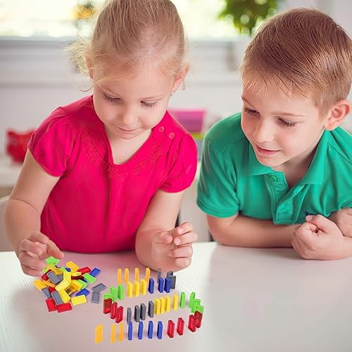 Miniatura 5 de Point Games Domino Smash - 42 piezas de bloques de construcción de juegos de azulejos - Juguete de desarrollo para niños - Dominó fuerte en 6 colores