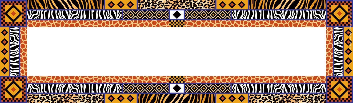 BARKER CREEK Colorful Desk Nameplates & Bulletin Board Signs, Africa, Multi-Purpose Desk Nameplates, Bulletin Board Signs, Word Walls, Hall Passes and More! Pack of 36 (1407)