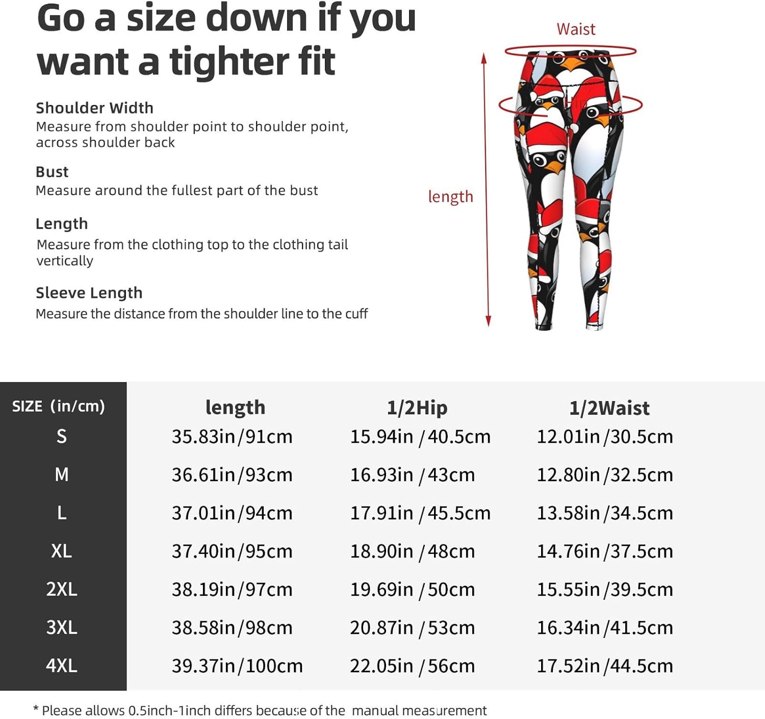 Christmas Penguins Print Leggings with Pockets,High Waist Tummy Control Pants, Workout Sets for Women