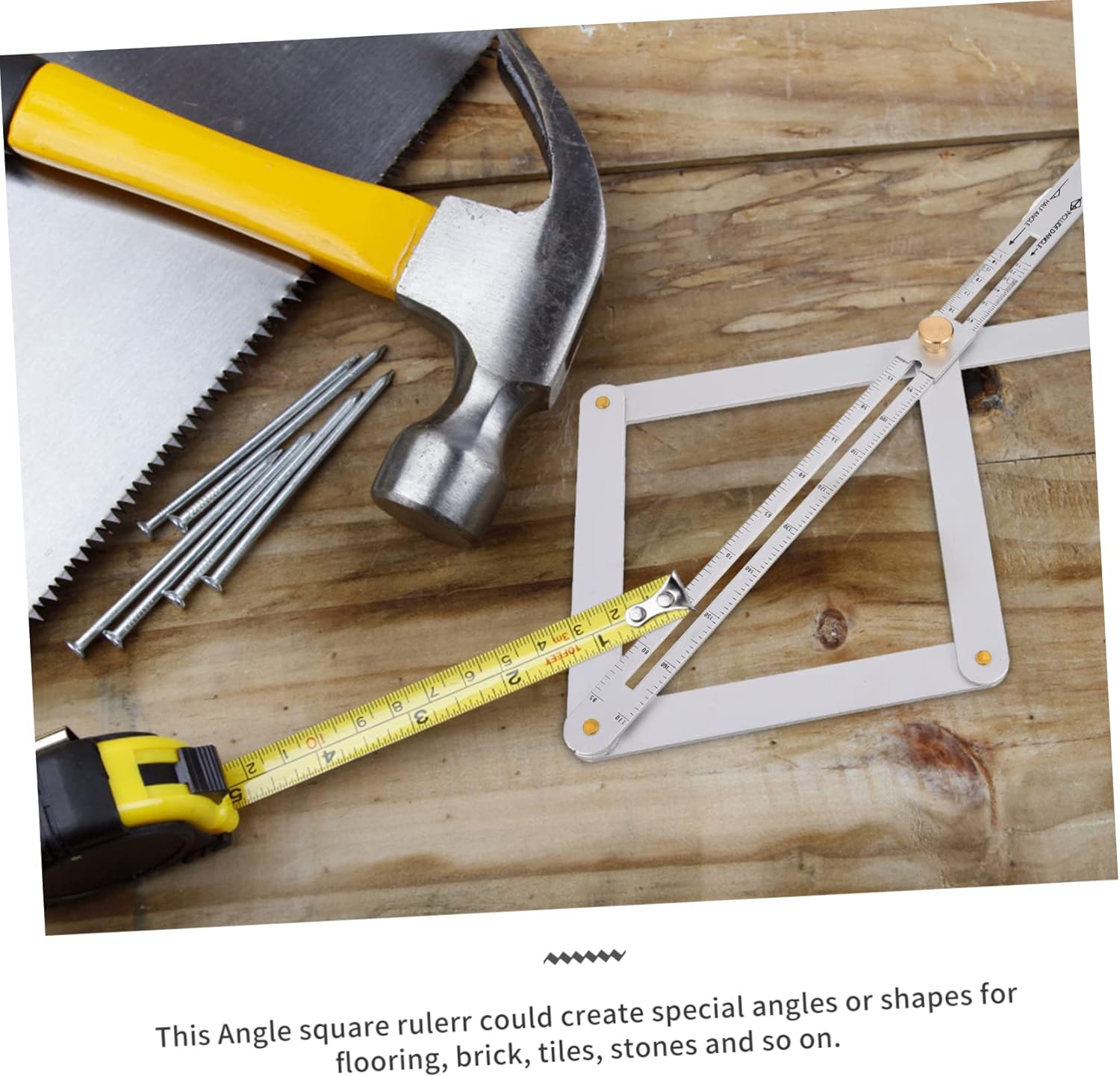 ARTIBETTER Woodworking Angle Ruler Measuring Tool for Precise Angle Adjustments Portable and Lightweight Design for Carpentry Construction and Diy Projects