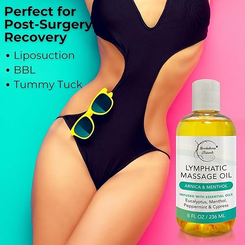 Miniatura 4 de Aceite de masaje para drenaje linfático para terapia de masaje  Calidad premium, 100% natural con árnica, eucalipto y mentol  para recuperación post
