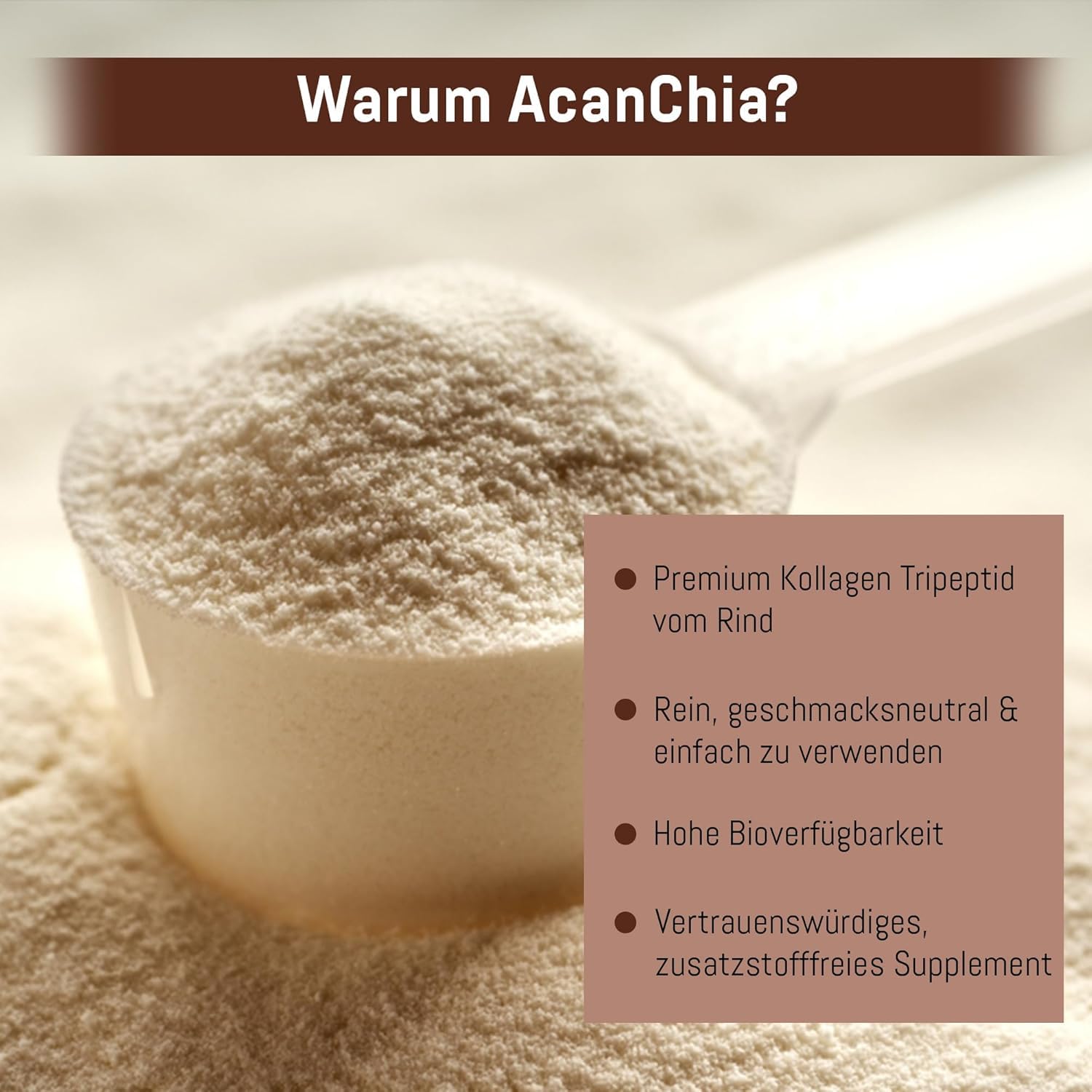Collagen Hydrolysat - Tripeptid - Gute Löslichkeit - geschmacksneutral - ohne Zusätze - vom Rind - hohe Bioverfügbarkeit - nur 2,5g pro Tag (1 Teelöffel) (800g)