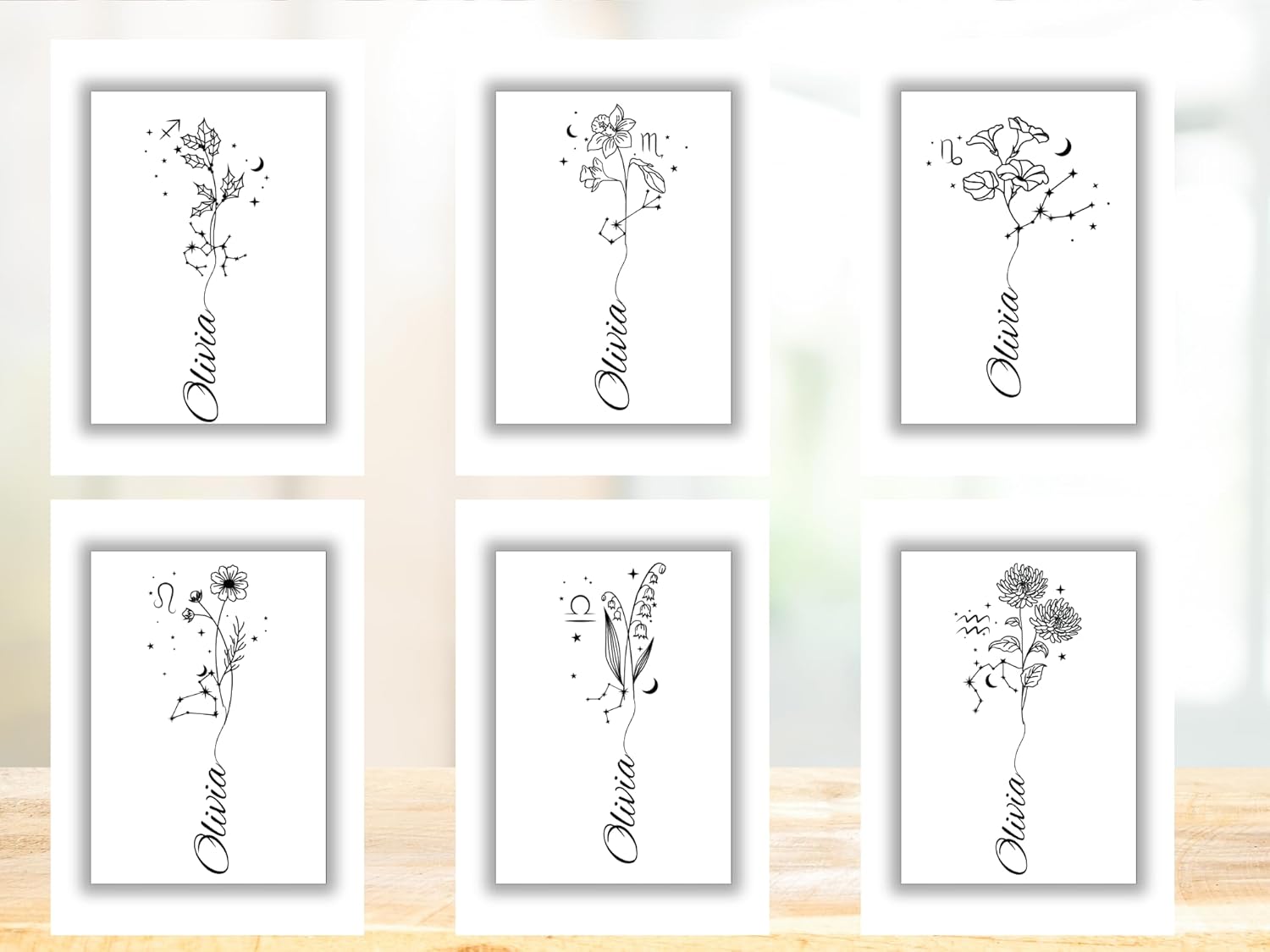 40 oz Tumbler with Holder for Women - Zodiac Signs Engraved, Personalized Gifts, Birth Flowers, Birthday & Bridesmaid Gifts, Travel Tumbler with Handle - Image 6