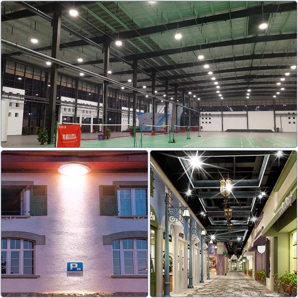 Buу 1 gеt 1 UFO LED High Bay Light 300W 6500k Anti-Glare Does Not Hurt The Eyes Waterproof IP66 30000LM LED Warehouse Lights Commercial Shop Workshop Garage Factory Lowbay Area Lighting Fixture