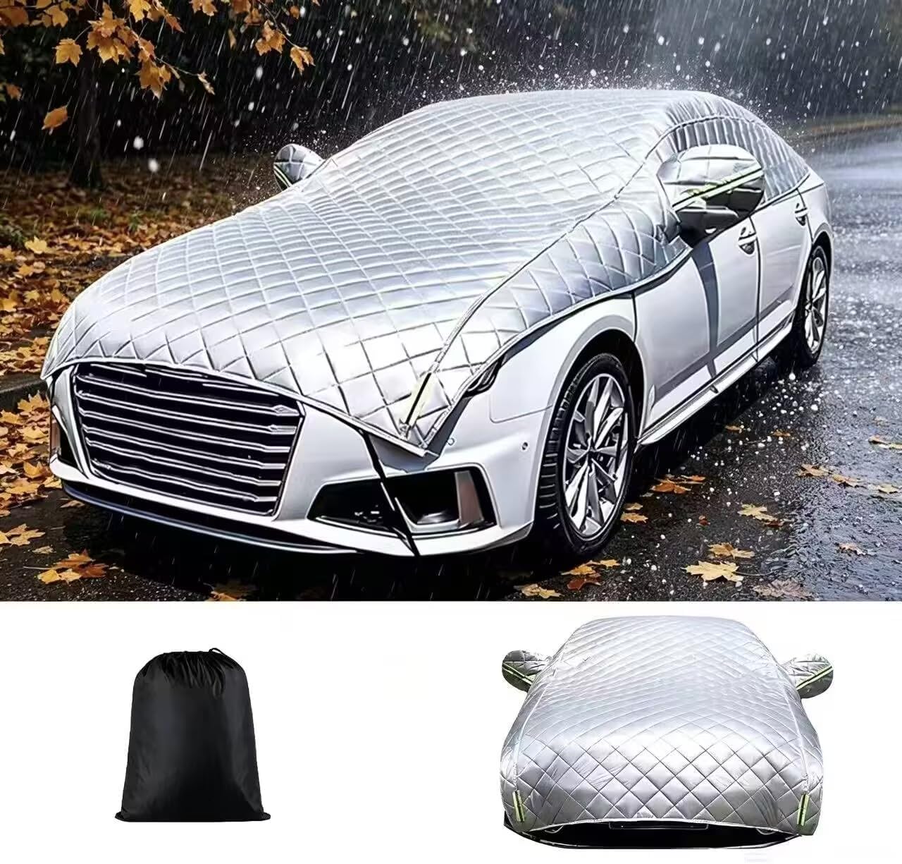 Hagelschutz Halbgarage Für Renault Austral,Autoabdeckung Outdoor wasserdicht mit verdicktem Polster,Schutz vor Hagel,Schnee,UV und Kratzern,Allwetter gt10ds