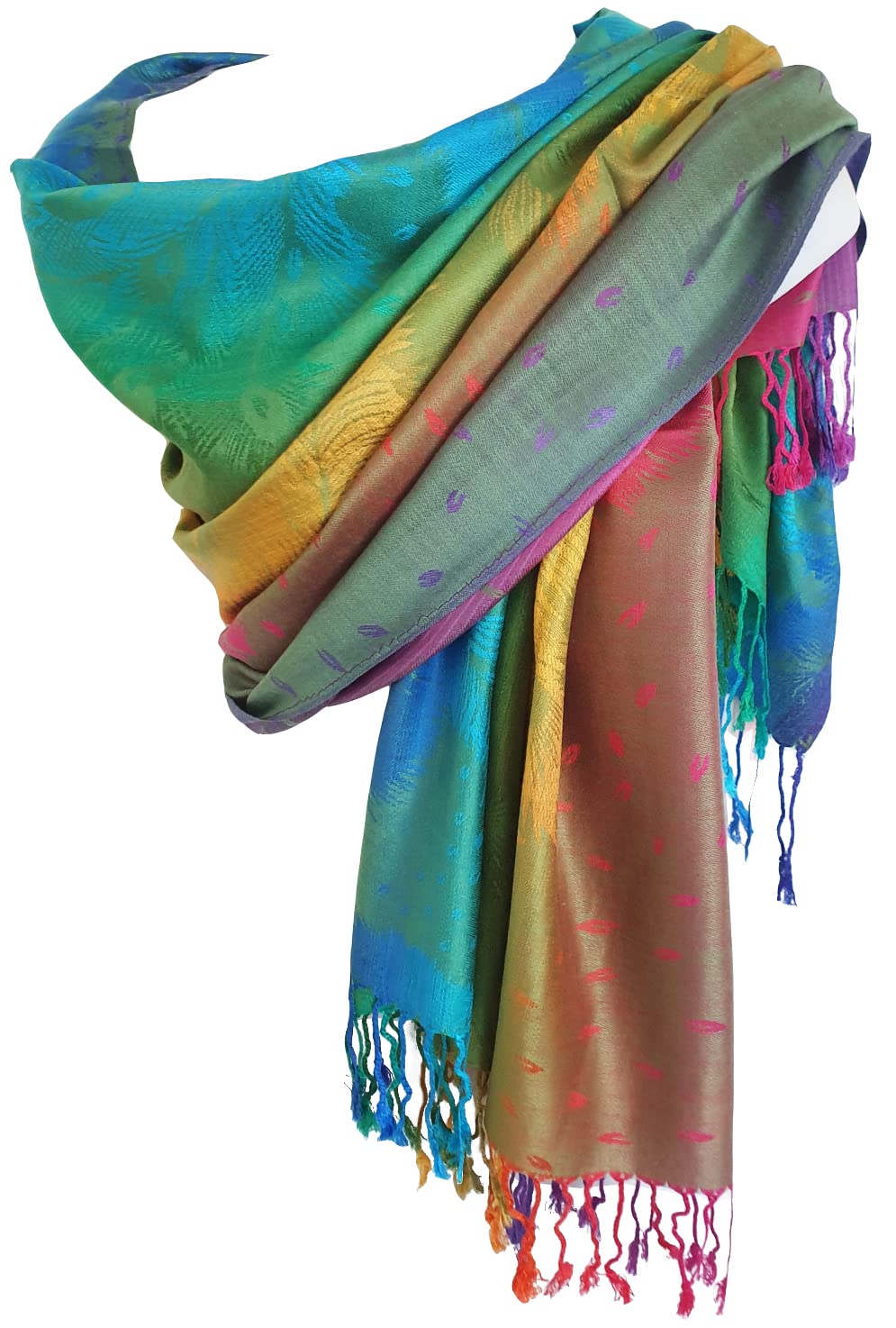 Glamlondon Women's 01_Multicolour_flr Pashmina Scarf, Soft Warm Latest Fashion Pashminas Shawl (01_Multicolour_flr)