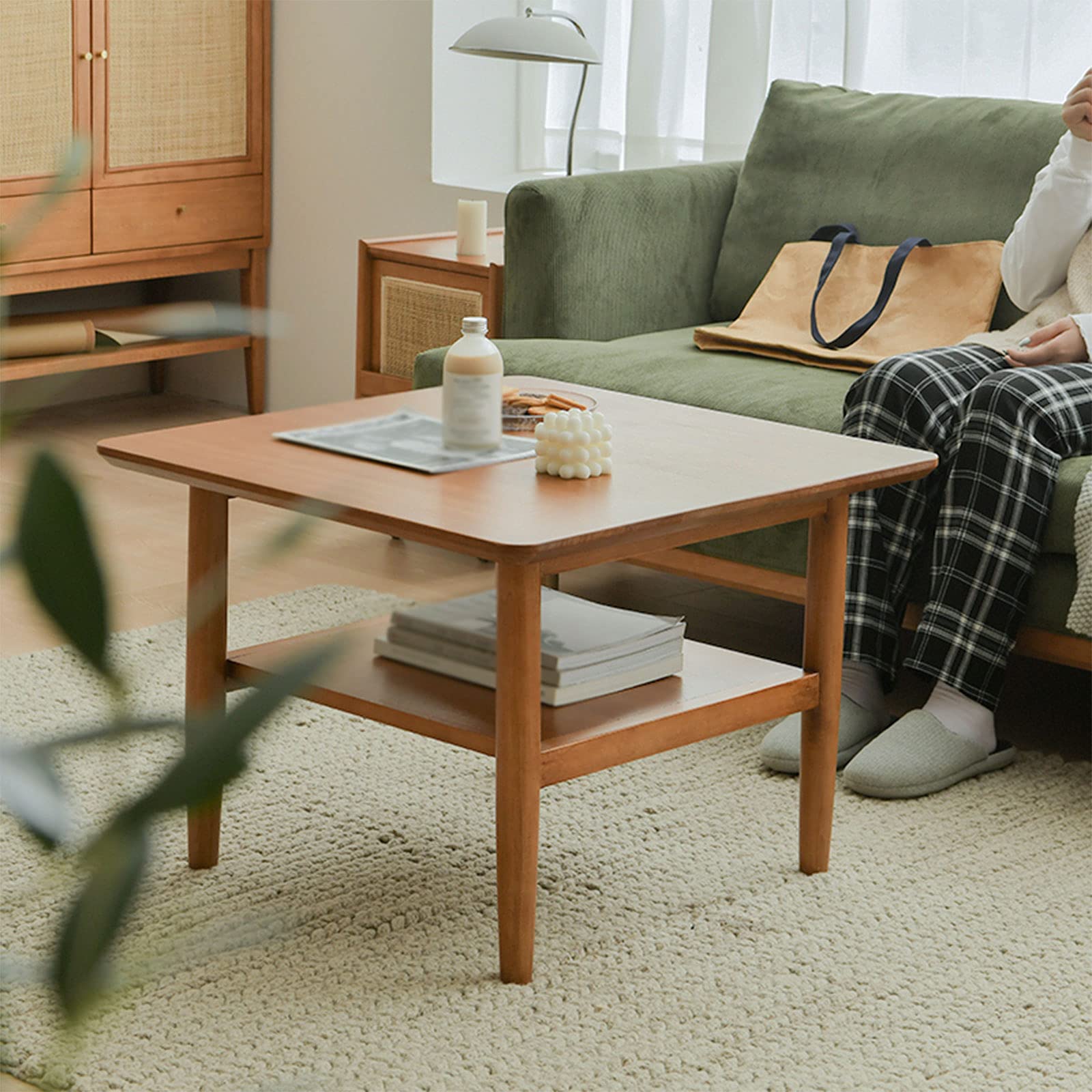 ふ*つ様 COMO 2WAY LOW TABLE Amazon.com: Double-Layer Coffee Table Low Table Solid Wood Square