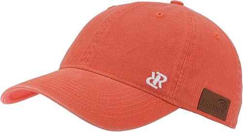 RRvane Vintage Washed Twill Cotton Dad Hat, Orange