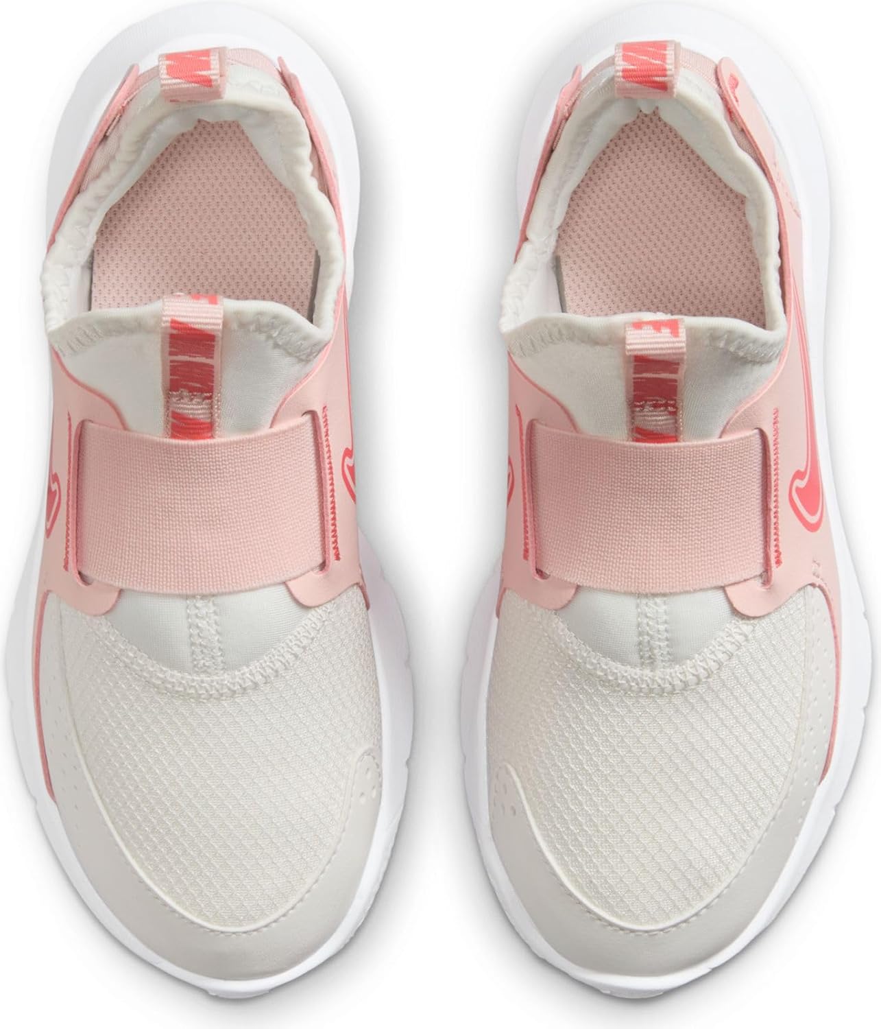 Nike Flex Runner 3 Little Kids' Shoes (FN1449-104, Summit White/Echo Pink/Magic Ember) Size 13