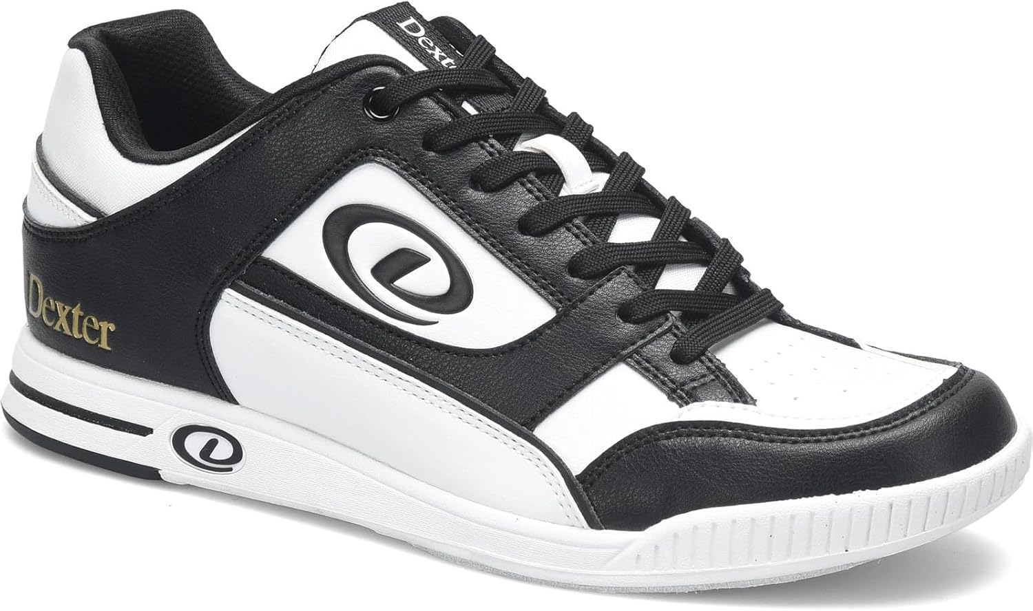 Dexter Men's Royal Bowling Shoe White/Black - Universal Slide Soles - Made for Both Left and Right Handed Bowlers - Athletic Fit - Lightweight