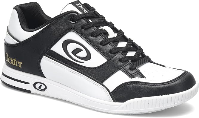 Dexter Mens Royal Bowling Shoe White/Black - Universal Slide Soles - Made for Both Left and Right Handed Bowlers - Athletic Fit - Lightweight
