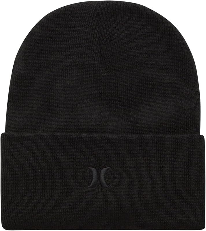 Mens Heavyweight Slouchy Fit Icon Cuffed Beanie Winter Hat | Soft Warm Knit for Cold Days, Fixed Cuff Worn Slouched or Snug, One Size Stretch Comfort, Licensed Badge