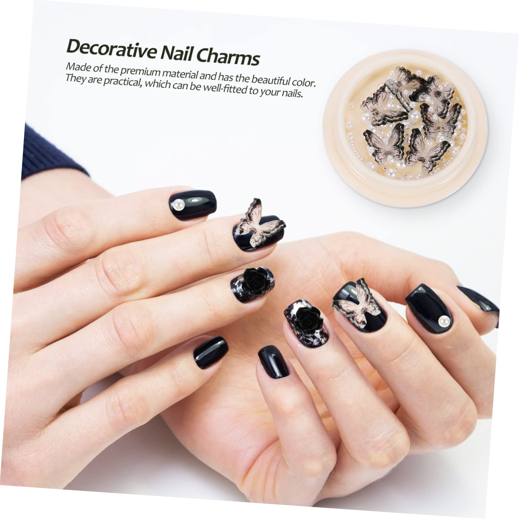 4 Set Decorazione Floreale Per Unghie Decorazioni Unghie Decorazioni Per Unghie - Accessori Per Nail Art Adesivo Perle Per Unghie Forniture Per Unghie Resina 4 Scatole*4