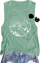Nature Sunrise Tank Top for Women Summer Hiking Graphic Tops
