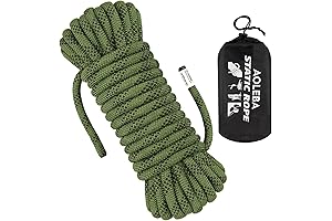 AOLEBA Static Climbing Rope [Outdoor Rock/Escape/Fire Rescue/Parachute Rope]
