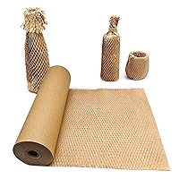 Vista 10 de Papel de Embalaje de Nido de Abeja, Rollo de Envoltura Acolchada de Nido de Abeja de 12" x 35' para Mudanzas, Envíos, Embalaje de Regalos, Papel