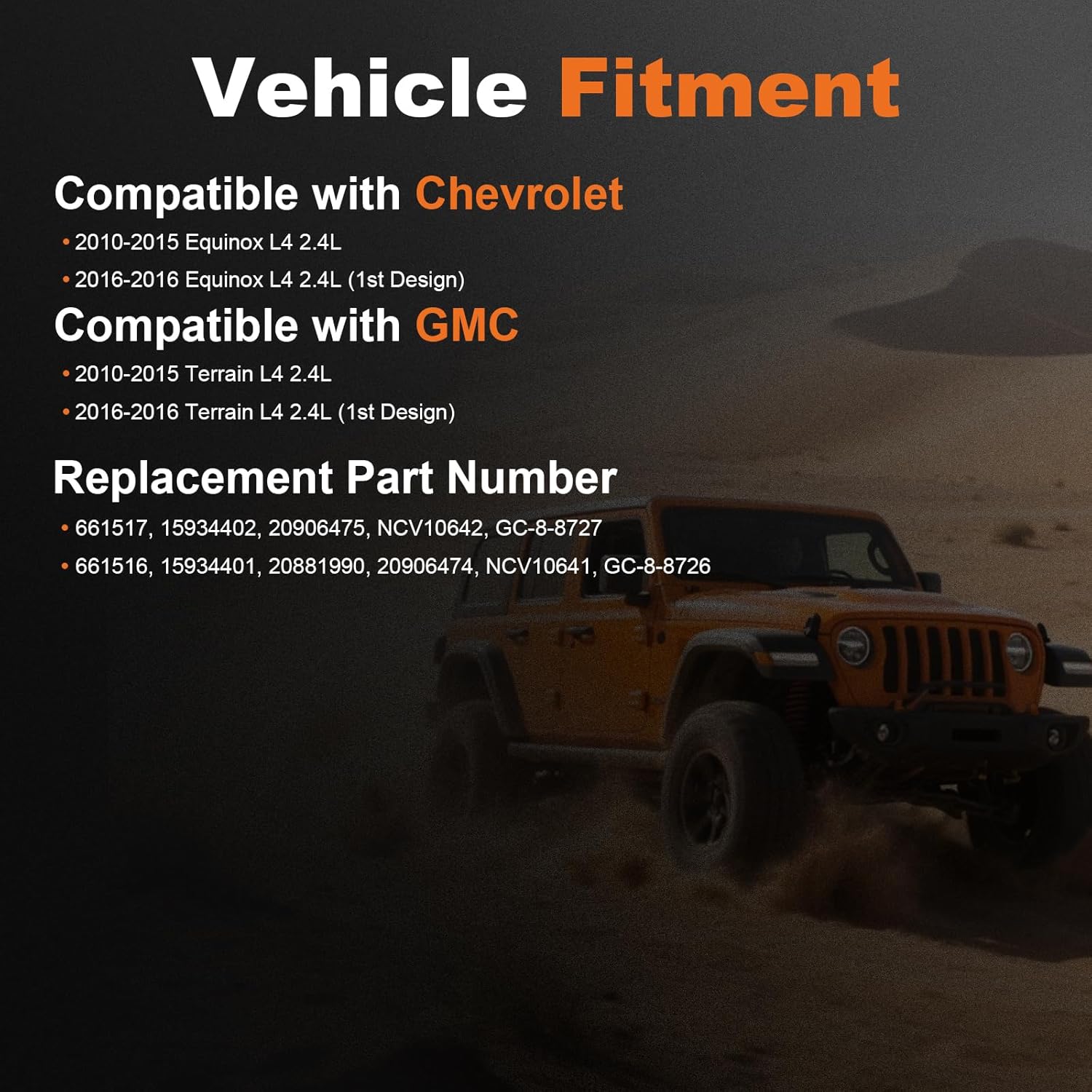 ODM Pair Front Left and Right CV Axle Shaft Assembly Fit Chevrolet 2010-2017 Equinox L4 2.4L, for GMC 2010-2017 Terrain L4 2.4L, Driver and Passenger Side Axle Replace 661516 661517