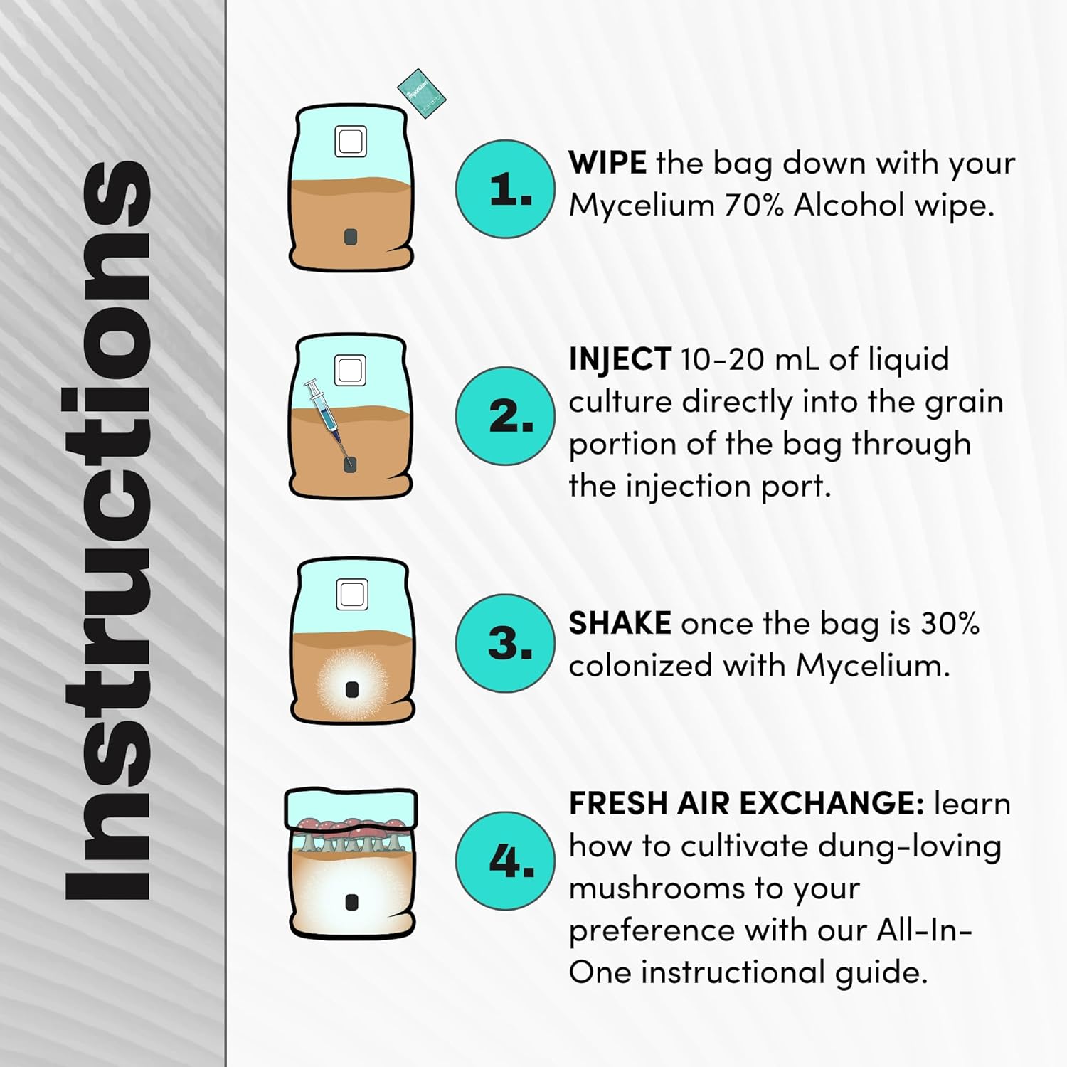 Mycelium Mushroom Growing Kit (5LB Bag) I CVG Substrate (Coco Coir, Vermiculite, Gypsum) with Millet Grain I Sterilized Mushroom Grow Bag for Starter & Pro Home Growers | USA Made