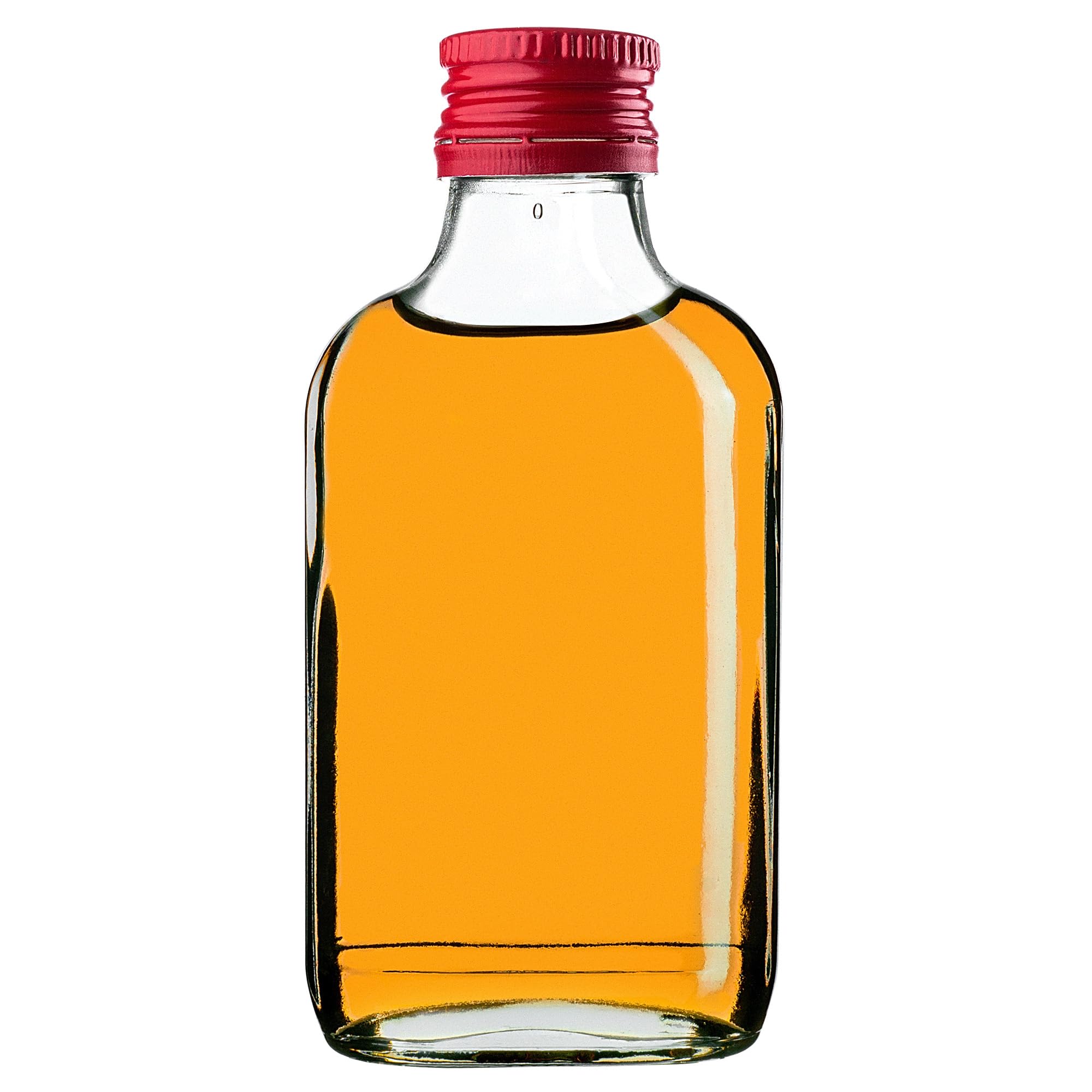 KADAX Flachmann 100 ml 10 sztuk małe szklane butelki z zakrętką Puste butelki do napełniania mini butelki z likierem (czerwony)