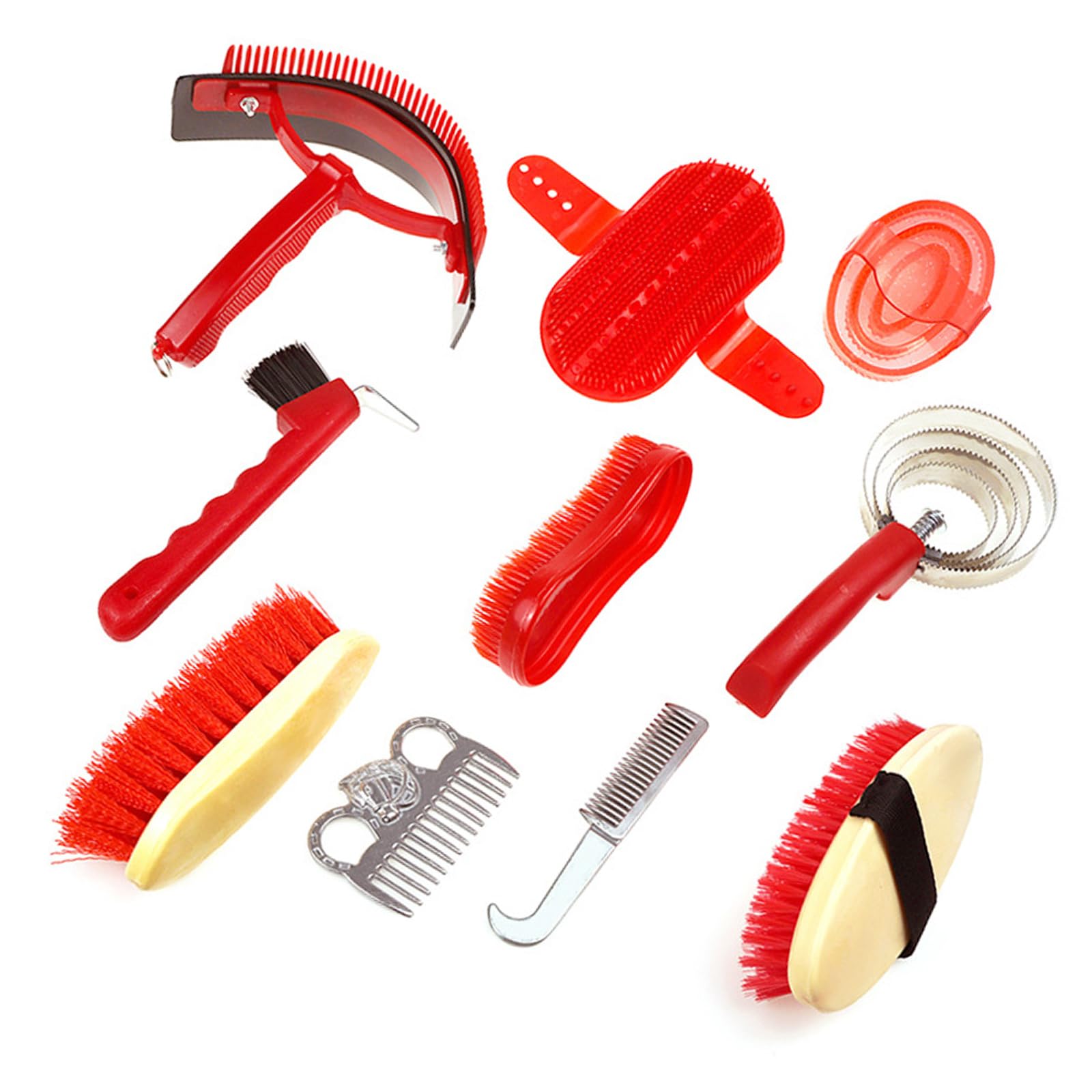 Set di strumenti per la cura dei capelli di cavallo, accessori per il bagno e la pulizia, strumento di pulizia per attrezzature per cavalli, spazzola in plastica robusta