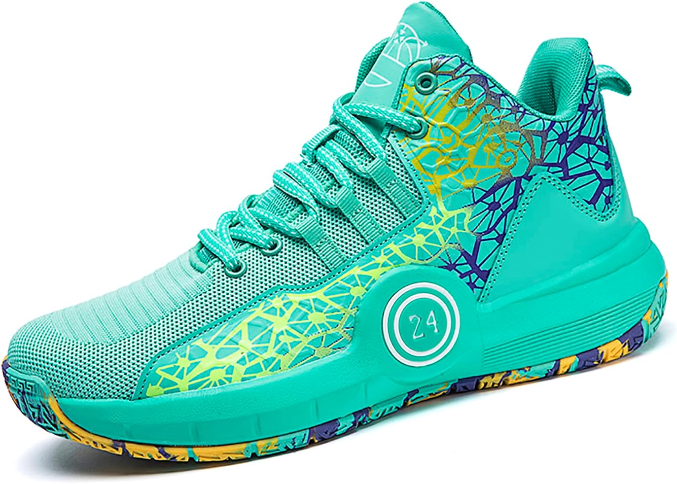 MCZFNFHigh Top Mens Basketball Shoes, Fashion Non Slip Breathable Sneakers Men's Athletic Sport Running Shoes Fitness Streetball Shoe Sports Shoe for Boys Girls Men Women