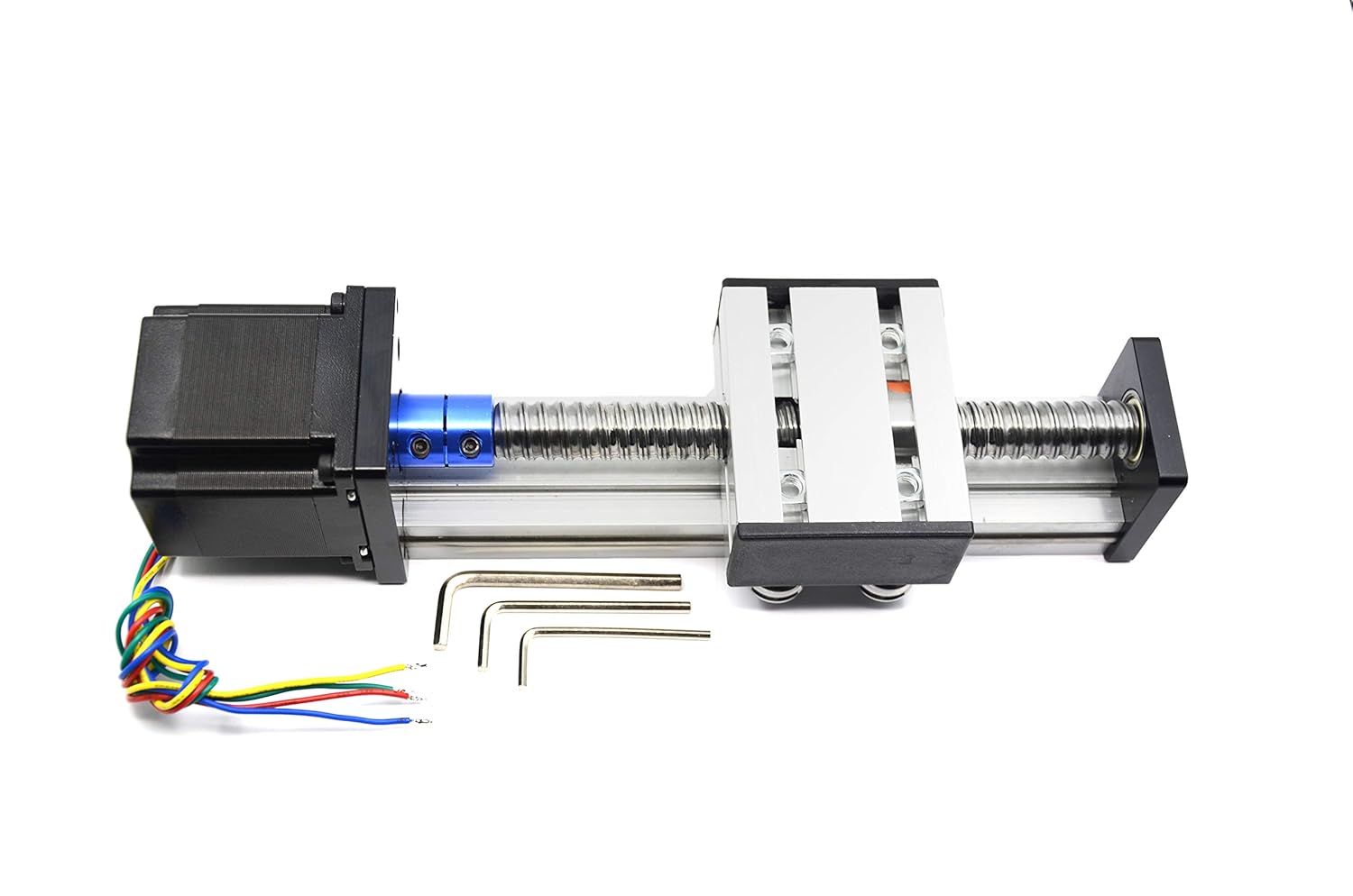 100mm Travel Length Linear Motion Guides Ballscrew SFU1605 with NEMA23 Stepper Motor for DIY/CNC Router Parts X Y Z Linear Motion Actuators