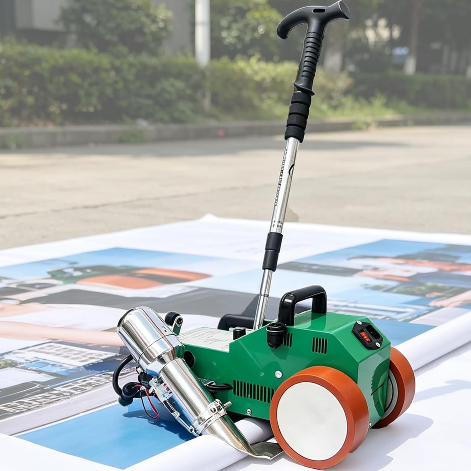 Machine automatique de soudage en plastique, machine de soudure de bannière en PVC à air chaud pour l'épissure de bannière publicitaire, vitesse 0,8-8 m/min