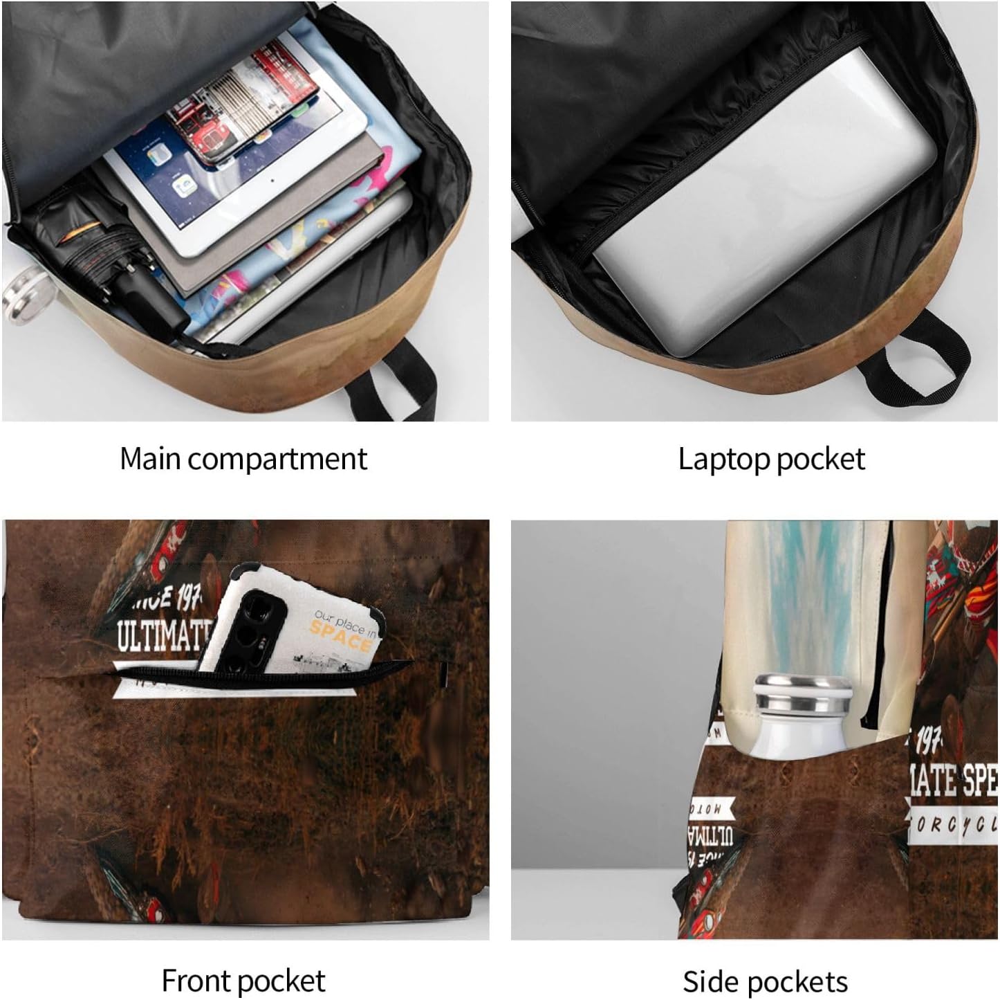 Dirt-Bike Backpack Motocross Motorcycle Vehicle School Bag Lightweight Bookbag Casual Daypack for Girls Boys Kids Women Men Travel Laptop 16 Inch - Image 6