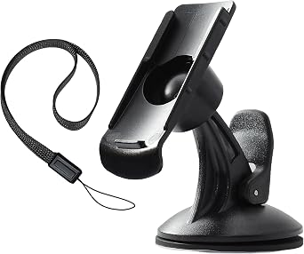Suction Cup Spine Mount & Wrist Strap for Garmin Dakota Waterproof GPS- SCH | Mounting Holder Spine Mount Clip Adapter, Compatible with Dakota 10 & 20 Waterproof Hiking GPS Handheld