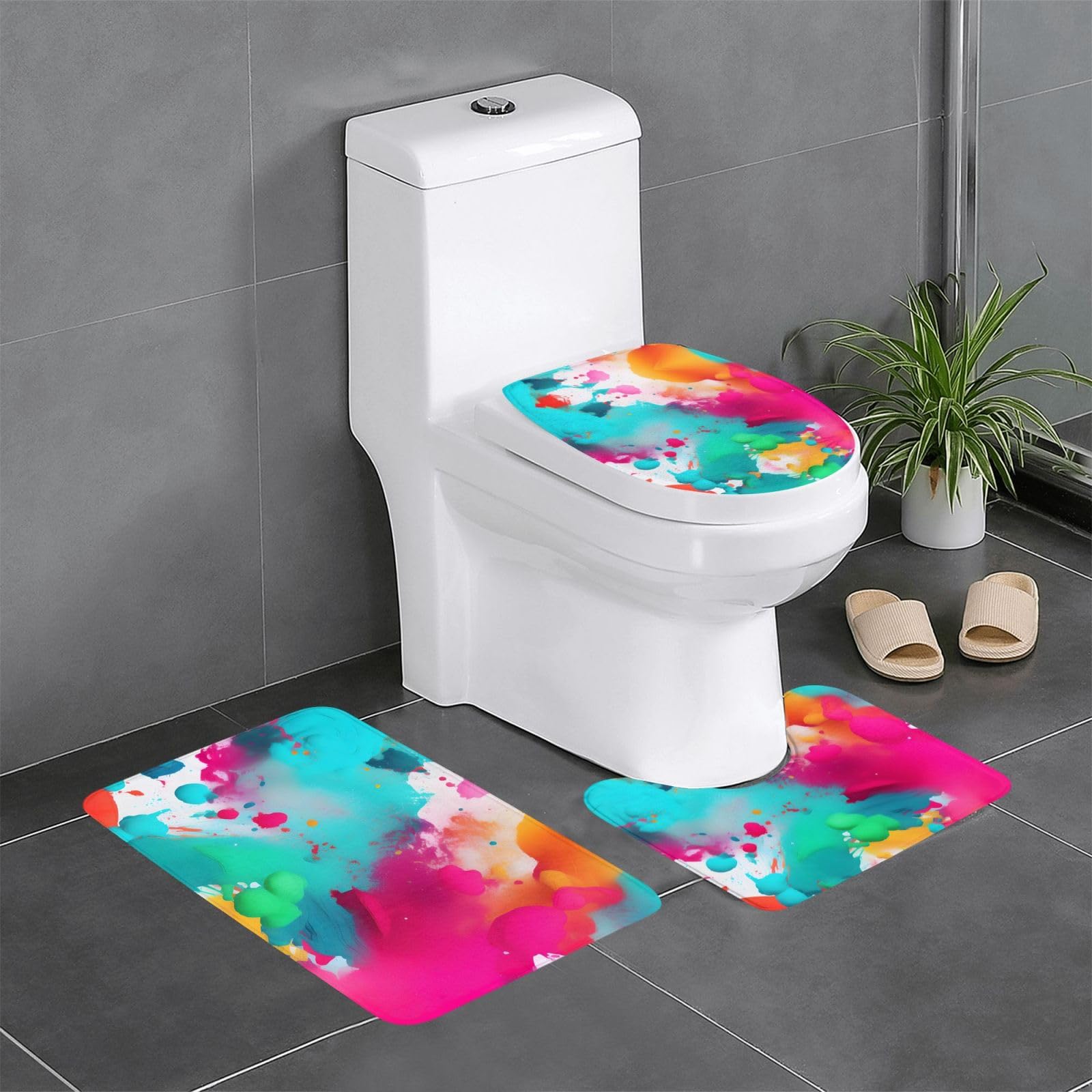 Tapis de salle de bain antidérapant HJFCZH, la solution anti-glisse pour WC et lavabo