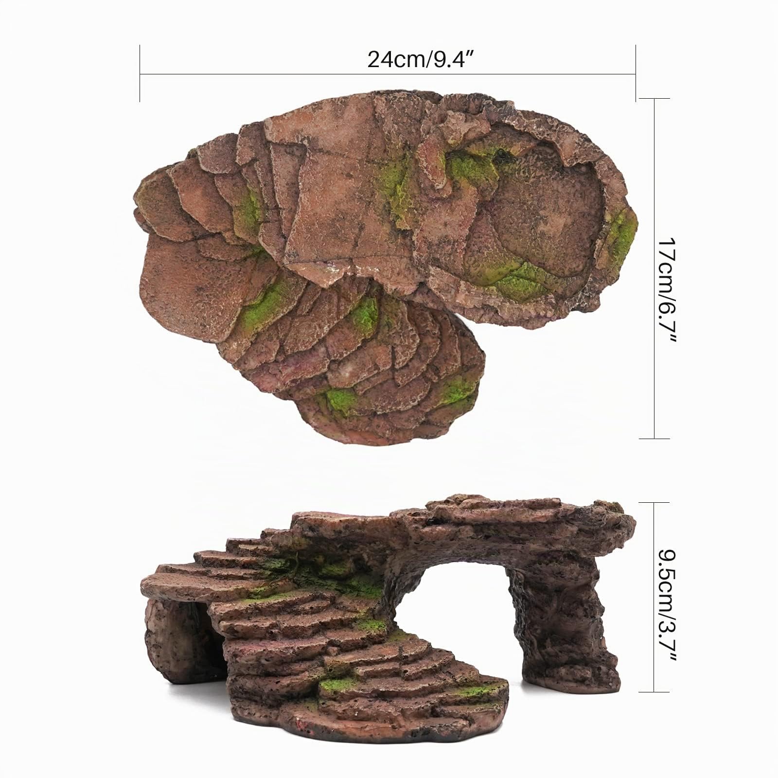 Plataforma Tortugas de Agua, Cueva para Reptiles Rampa Tortugas de Agua Descanso Terraza DecoracióN de HáBitat Para Tortuga, Tanque Cangrejo Rana Reptil Adornos Acuario