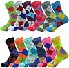 Glory Max 12-Pairs Womens Crew Socks Soft Thin Lightweight Breathable Athletic Casual Socks