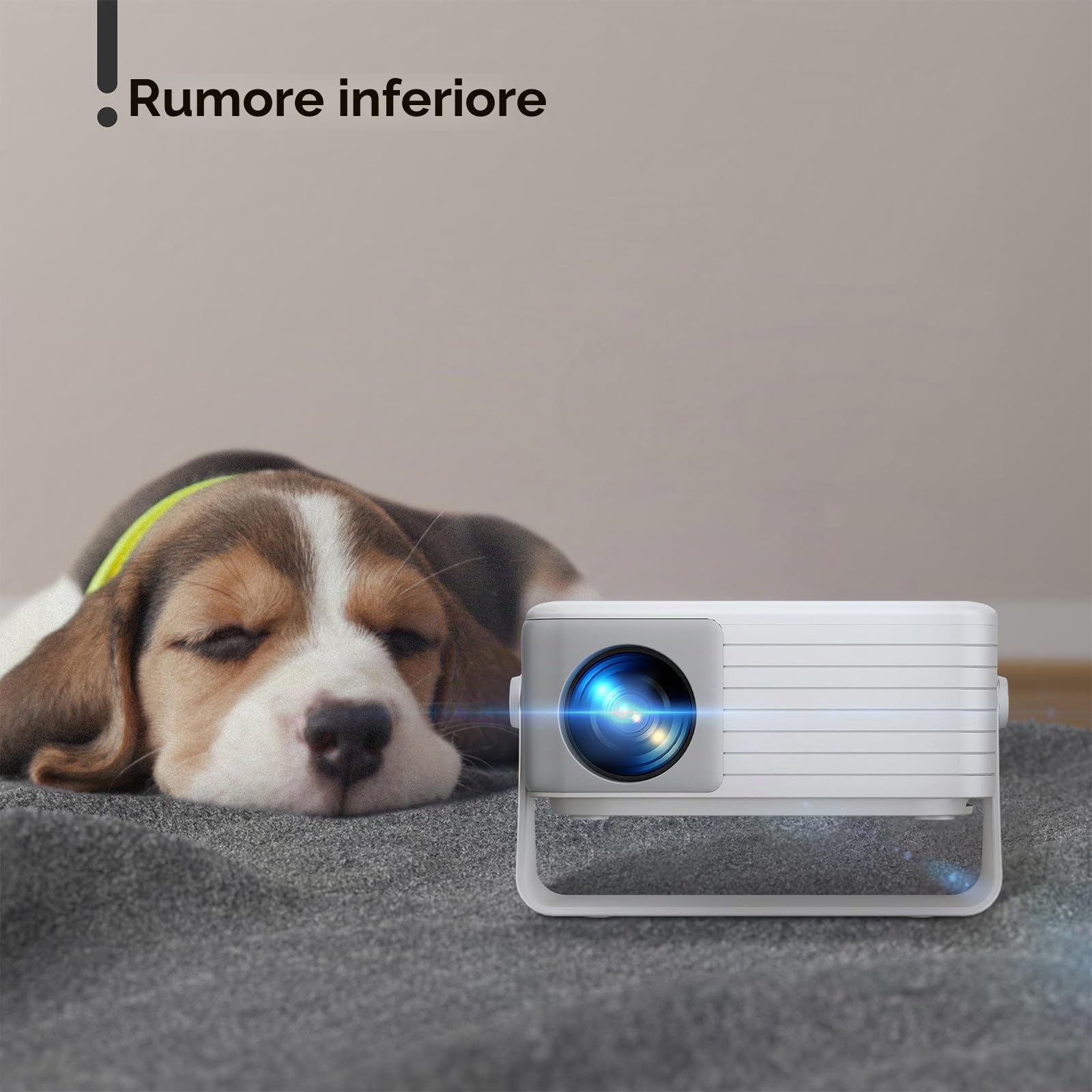 Proiettore, AKIYO O1 WiFi Proiettore Portatile 15000 Lumens with Bluetooth | 2026 Upgraded Videoproiettore 4K Supporto Full HD 1080P, Auto Keystone, Zoom 50%, Rotabile 360°, per Phone/TV Stick/HDMI/USB