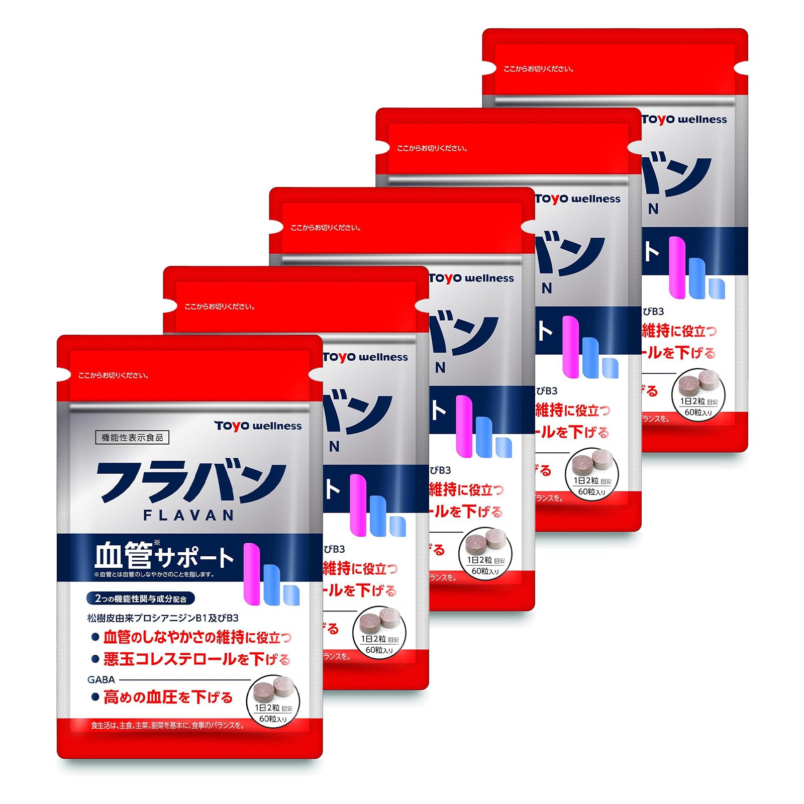 Amazon.co.jp: 【 血圧下げるサプリ 】フラバン 血管サポート 150日分