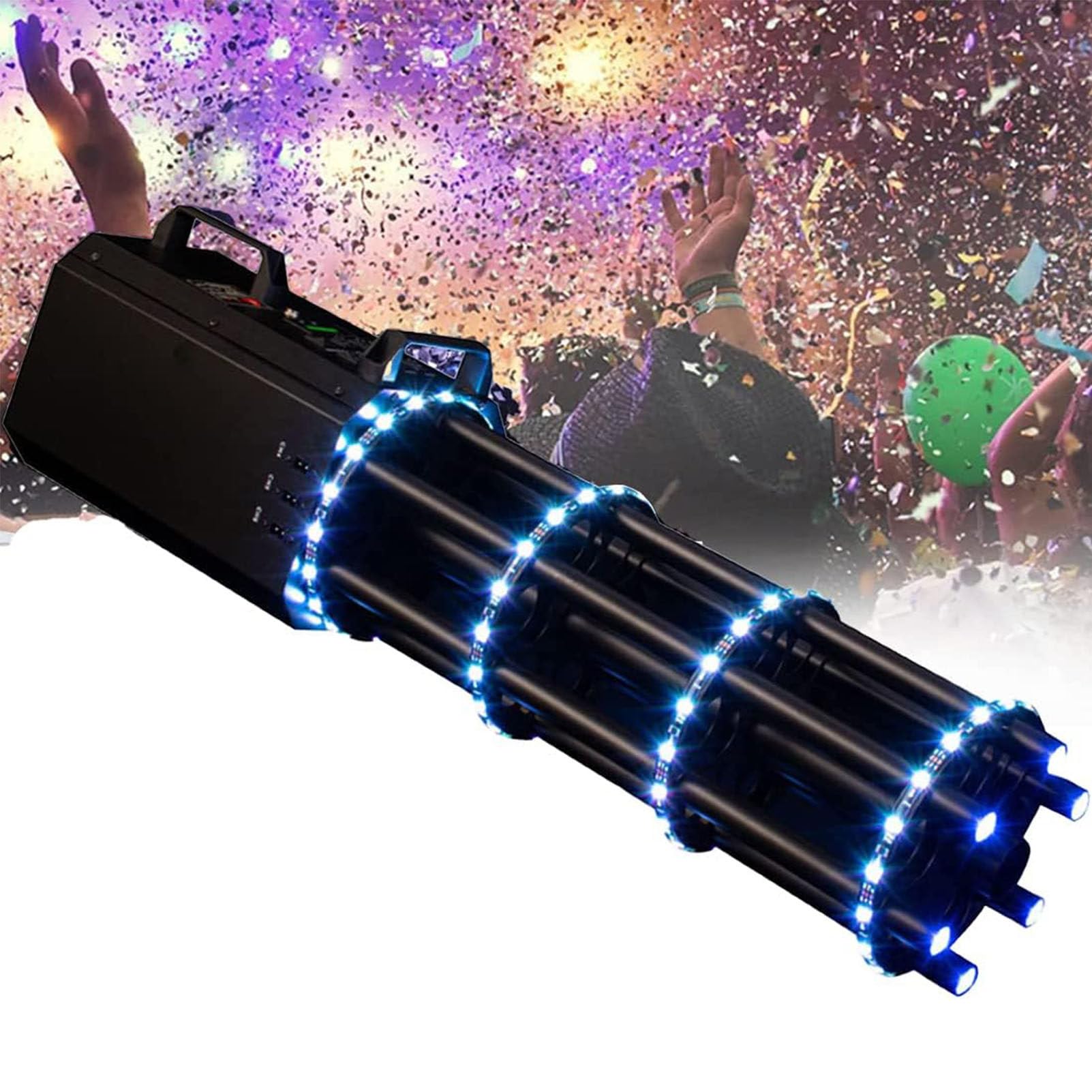 Máquina de cañón de confeti Máquina lanzadora de confeti Cañón Inalámbrico Portátil Etapa Electrónica Triple Disparo Conserje de Boda Halloween, Eléctrico
