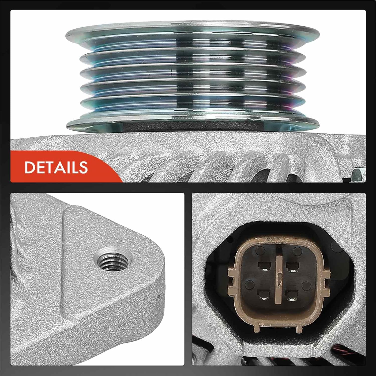 A-Premium Alternator Compatible with Suzuki SX4 2007 2008 2009 2.0L, 12V 80A 5-Groove Pulley Clockwise, Replace# 3140080J10, A005TG1191