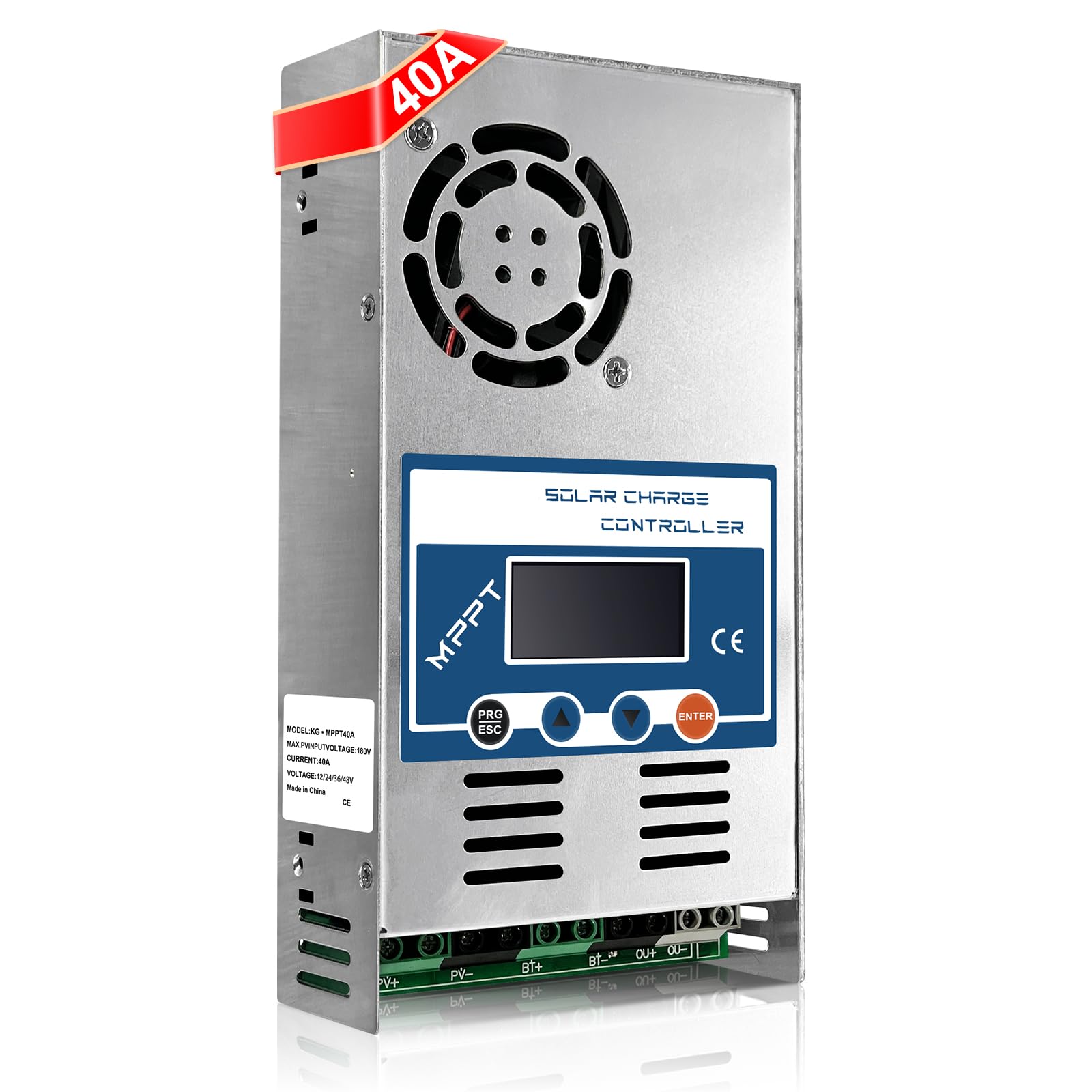 Photo 1 of DOKIO 40A MPPT Solar Charge Controller LCD Display Battery Voltage Automatic Recognition 12V/24V/36V/48V Battery System for Vented Sealed Gel NiCd Lithium Battery…… MPPT 40A