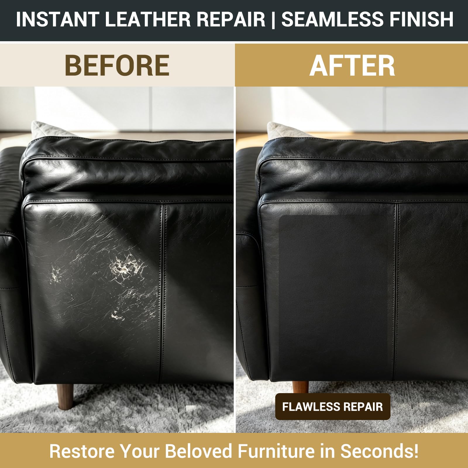 Parche de reparación de cuero autoadhesivo, parches de cuero para muebles, cinta de reparación de cuero para sofá, asiento de coche, silla, reparación de muebles, kit de reparación de cuero (grano de