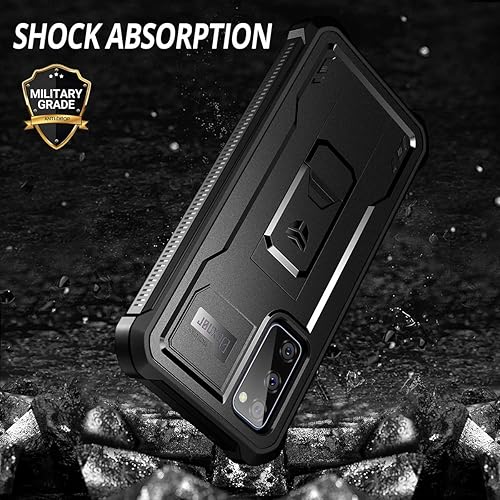 Vista 25 de Dexnor Funda para Samsung Galaxy S20 FE, [protector de pantalla y soporte integrados] Protección de grado militar resistente a prueba de golpes