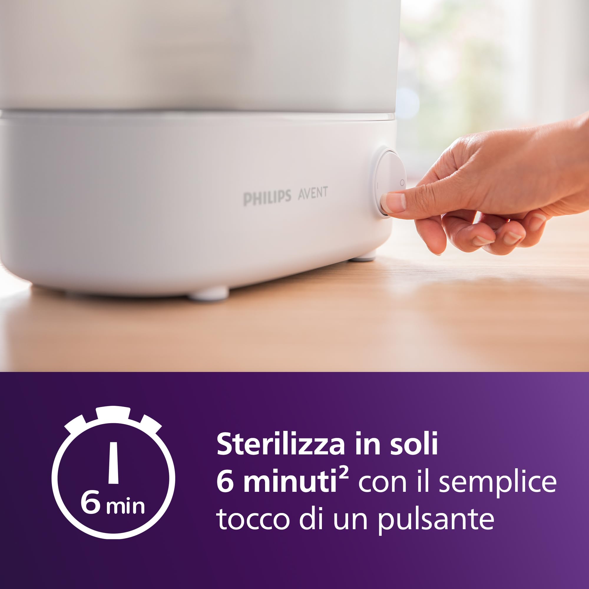 Philips Avent set de regalo de esterilizador: esterilizador eléctrico de vapor con cepillo para biberón y tetina, fácil limpieza y esterilización de biberones, extractores de leche, SCF291/30