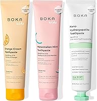 Vista 8 de Boka Pasta de dientes sin flúor Nano hidroxiapatita - Sabor a sandía y menta, 4 onzas 1 paquete Fabricado en EE. UU
