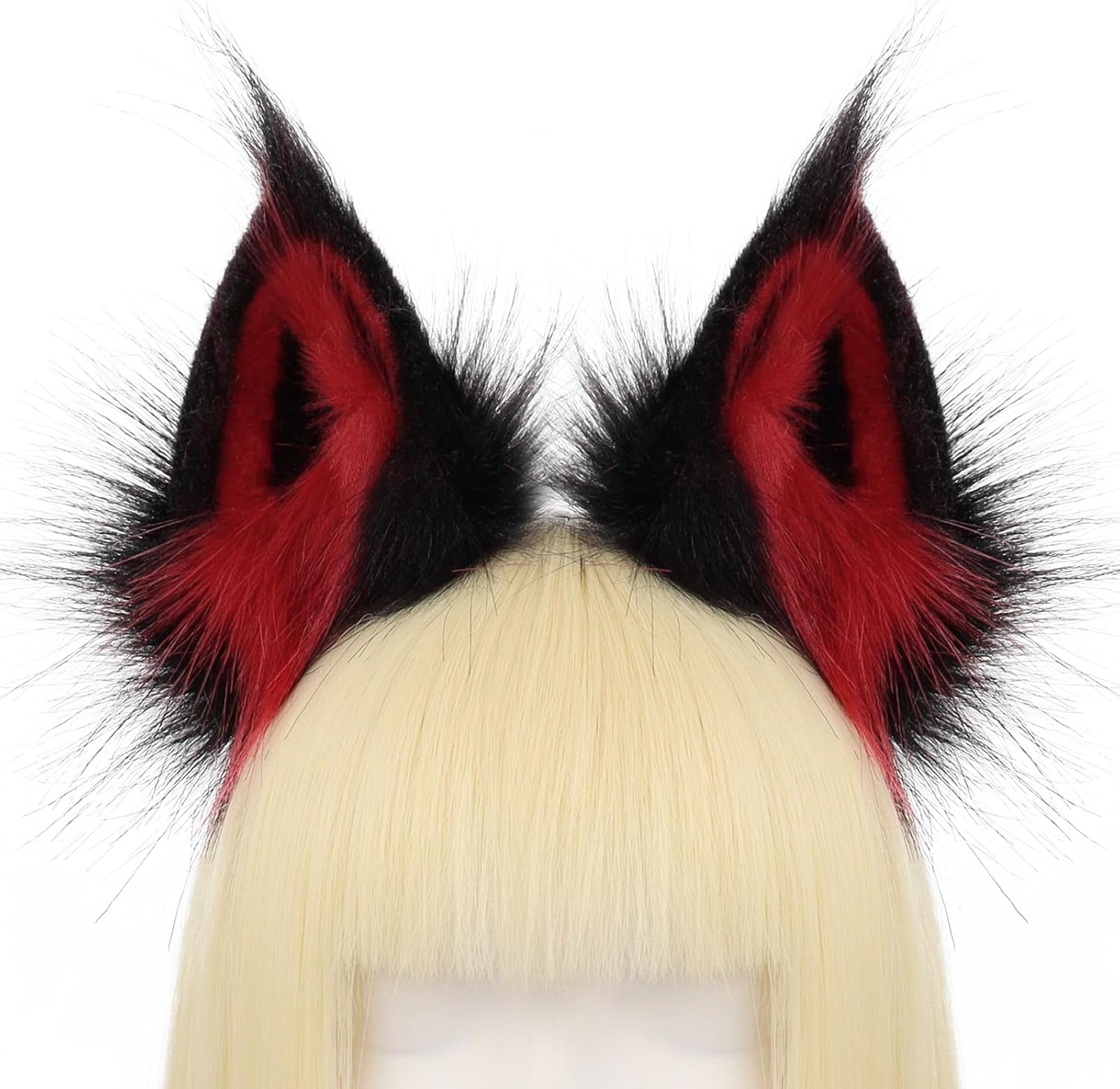 HAOAN Animal Faux Fur Fox Wolf Ear Headband Furry Handmade Hairband Headwear Costume Cosplay Accessories - Image 2