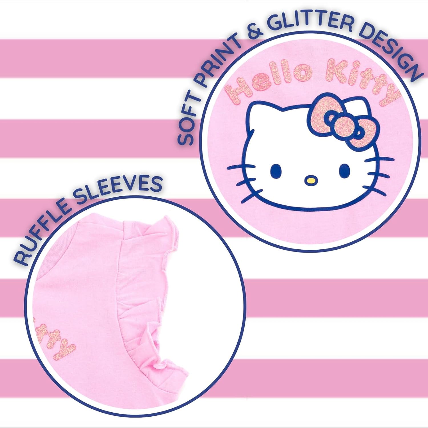 Hello Kitty Birthday Girls T-Shirt and Satin Skirt Outfit Set Toddler to Big Kid Sizes (2T - 14-16) - Image 5