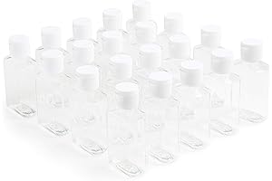 20-Pack Empty Clear Refillable Flip-Top Bottles (2 fl oz)