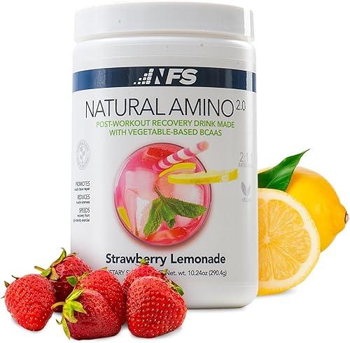 Miniatura 8 de NF Sports Amino natural. Aminoácidos BCAA 2:1:1 en polvo. Polvo de preentrenamiento BCAA Energy para recuperación muscular. Apto para dieta